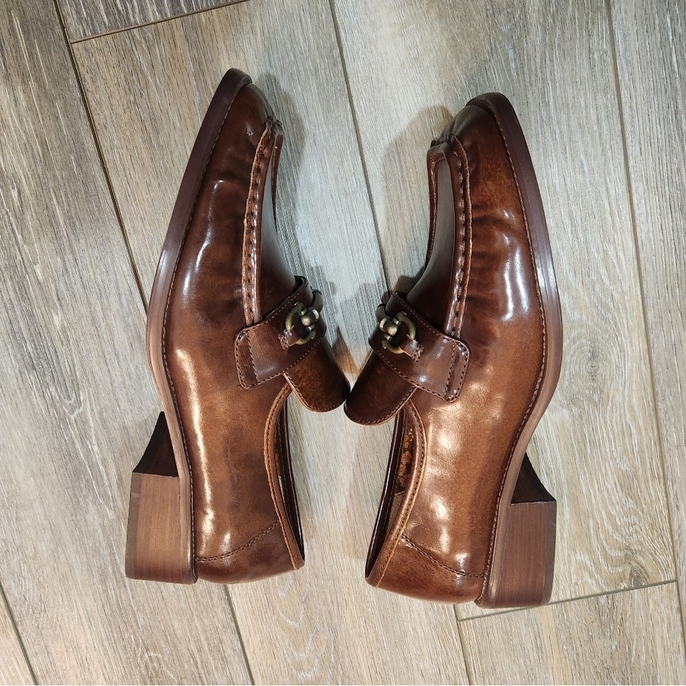 Korks Womans Florence Brown Leather Loafers Size 11 - Picture 5 of 9